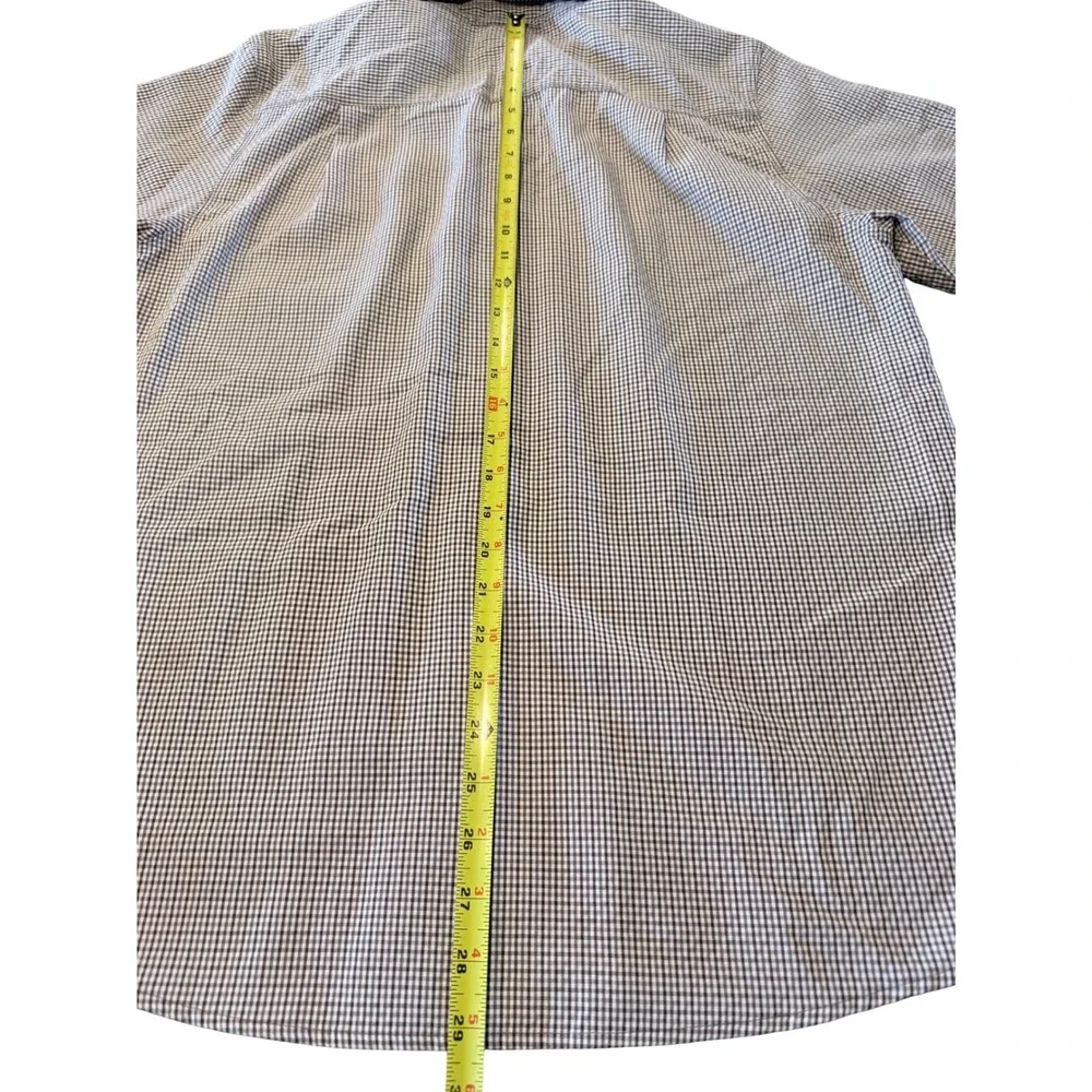 The North Face Mens Brown Gingham Short Sleeve Button Up Shirt Size M‎ Hiking